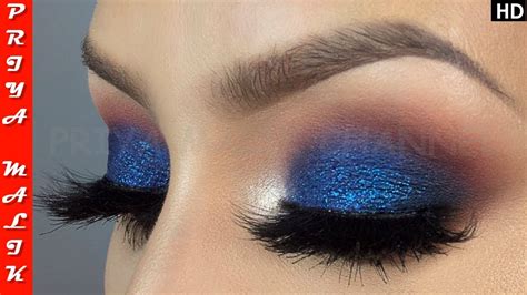 navy blue eye shadow.